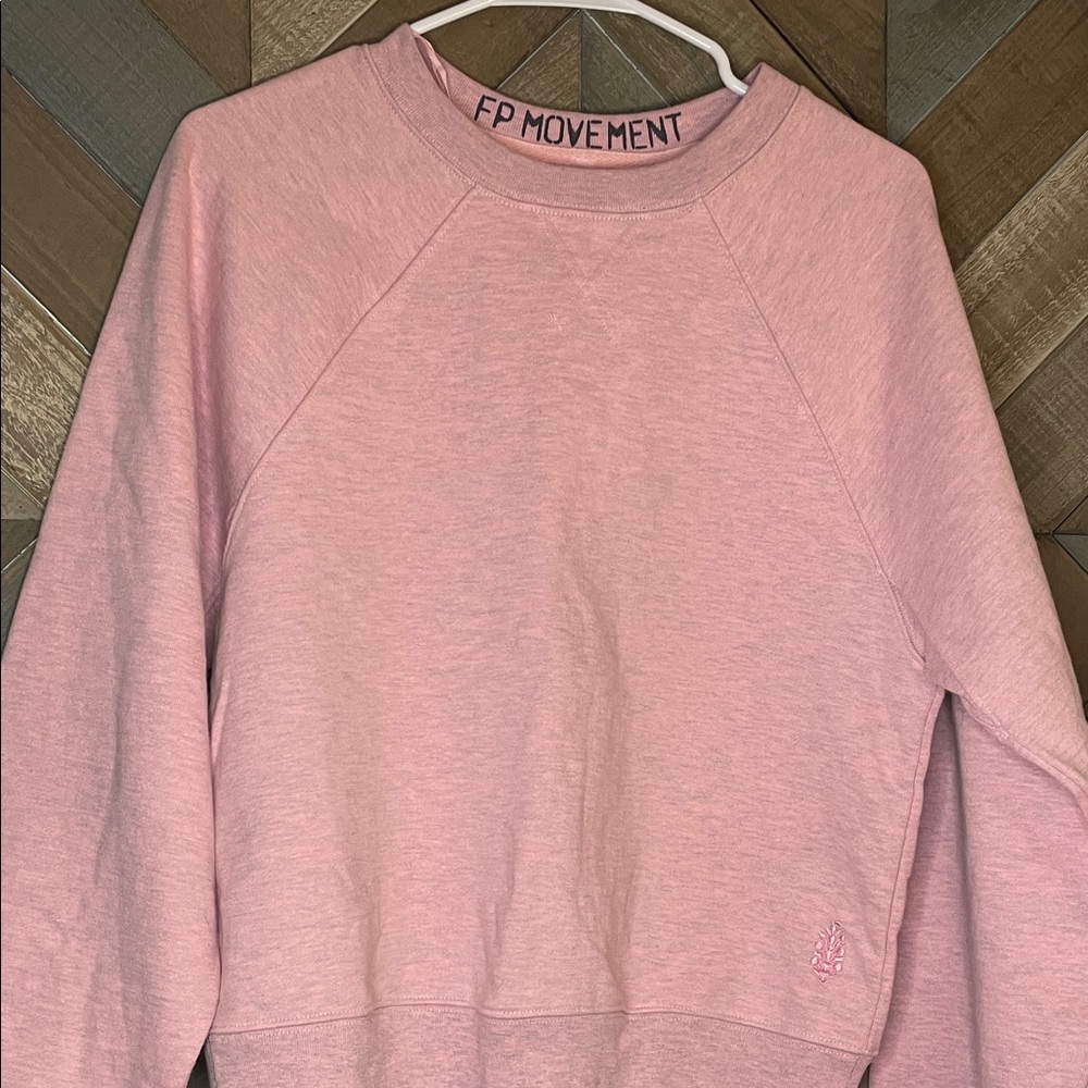 FP Movement Pink FOR THE WIN Crew Neck Sweatshirt, Size XS